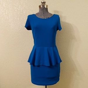 Peplum Blue Dress